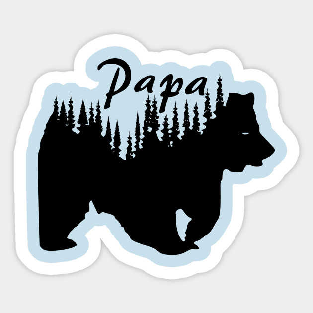 Papa Bear Papa Bear Sticker Teepublic