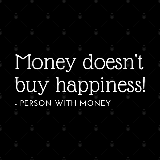 Money doesn't buy happiness! - Person with money by Gluten Free Traveller