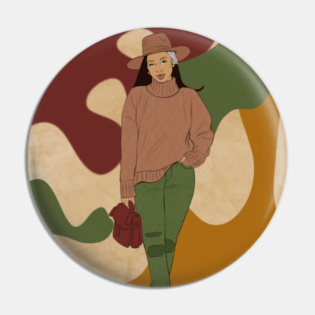 Autumn Vibes // Black Digital Art Pin by coinsandconnections