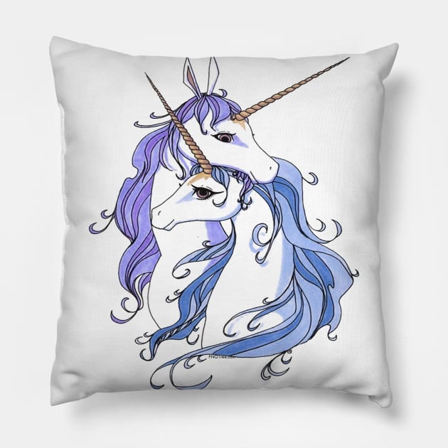 Beautiful Unicorns Pillow by tfortwo