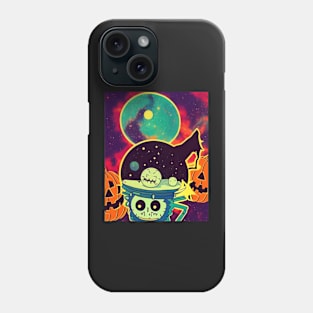 hallowen space human head robot Phone Case