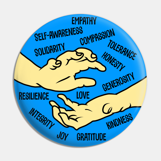 Helping Hands Human Qualities Pin by jazzworldquest