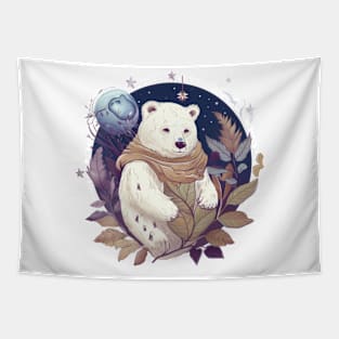 leaves and bear Tapestry