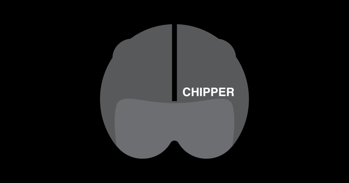 Chipper helmet Topgun Sticker TeePublic
