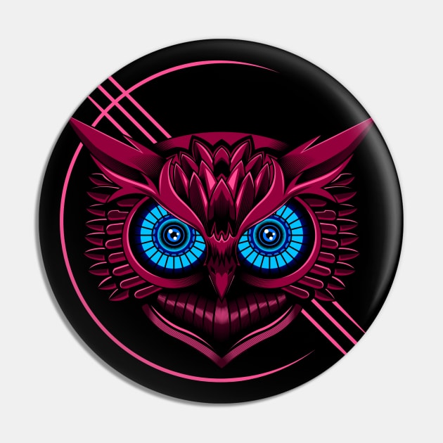 Red Owl Pin by Buy Custom Things