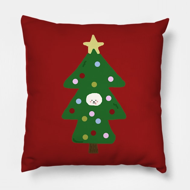 Christmas Tree Dog Pillow by artoftilly