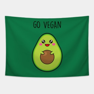 Avocado Kawaii Tapestry