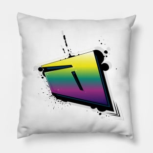 Graffiti Letter A Typography Design Art Pillow