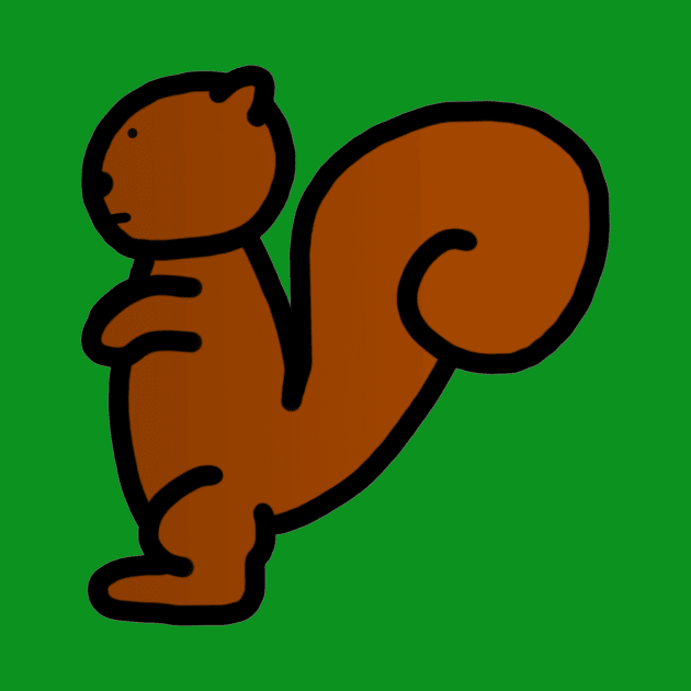 minimal squirrel (brown) by NoirPineapple