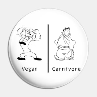 Vegan vs Carnivore Pin