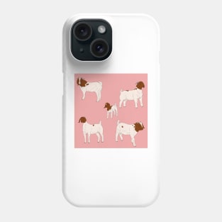 Boer Goats Pattern Pink Phone Case