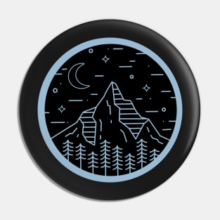 Mountain Scene Dual Tone Pin