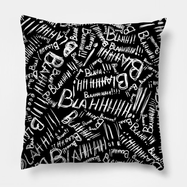 Blah! (Pattern) Pillow by mm92