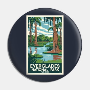 A Vintage Travel Art of the Everglades National Park - Florida - US Pin