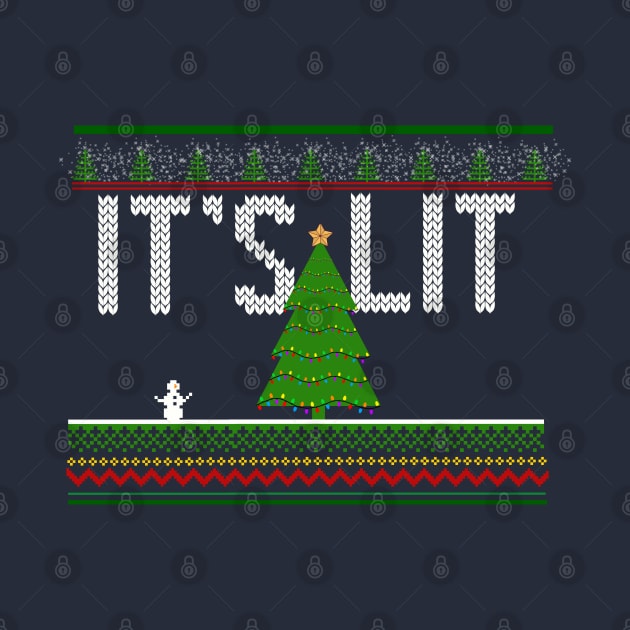 It's Lit Christmas Tree Ugly Sweater by TwistedThreadsMerch