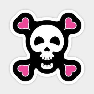 Skull with hearts Magnet