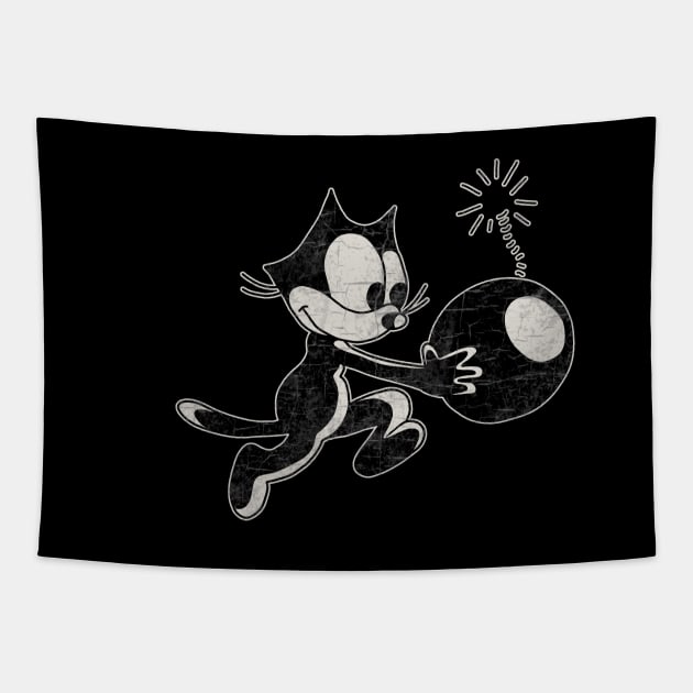 Felix The Cat with Bomb Tapestry by valentinahramov