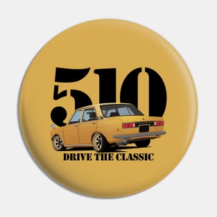 Drive The Classic Car - Datsun 510 (Yellow) Pin