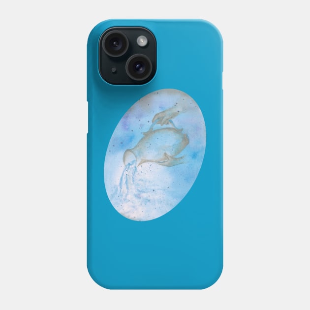 Zodiac sign aquarius Phone Case by artbyluko