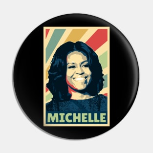 Michelle Obama Vintage Colors Pin