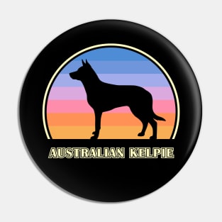 Australian Kelpie Vintage Sunset Dog Pin