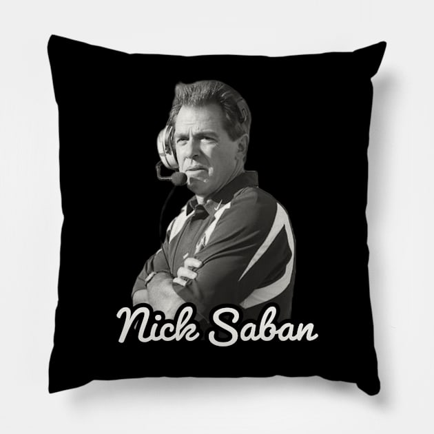 Nick Saban / 1951 Pillow by Nakscil