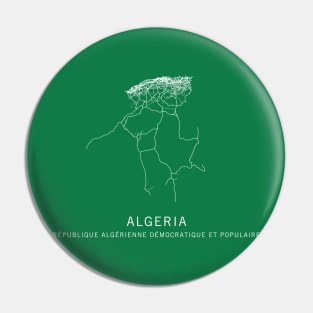 Algeria Road Map Pin