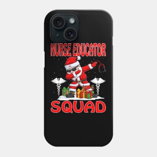 Christmas Nurse Educator Squad Reindeer Pajama Dabing Santa Phone Case