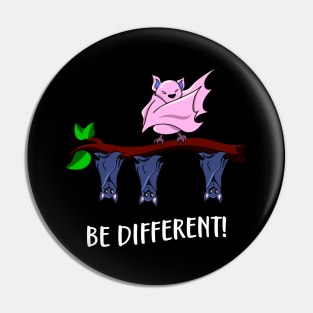 Dare to Be Different Funny Dabbing Bat Fun Pin