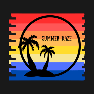 Summer Daze Tropical Scene T-Shirt