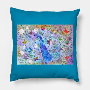 Beautiful Butterfly Peacock Pillow