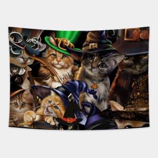 Catoween, Cats halloween Tapestry