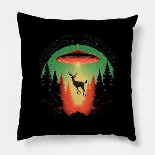 Alien Abduction Hunting Season Pillow