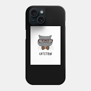 Catstein Cat Design White Phone Case