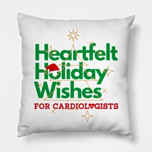 Heartfelt Holiday Wishes for Cardiologists Pillow