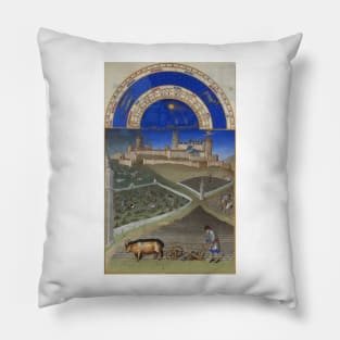 Très Riches Heures du Berry - Frères de Limbourg Pillow