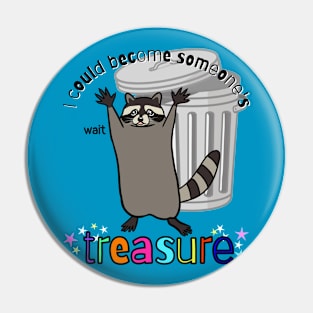 Trash to Treasure Raccoon Pin