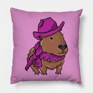 Fancy gal capybara Pillow