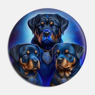 Rottweiler Trio Pin