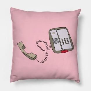 Vintage Phone by Courtney Graben Pillow