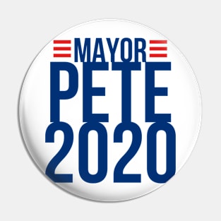 Mayor Pete 2020, Pete Buttigieg For President - Blue Text Pin