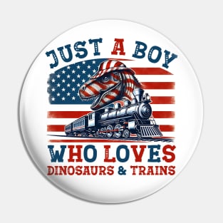 How a boy traveled and taught him to the United States on the train and met amazing dinosaurs Pin