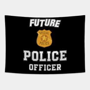 Kids Future Police Officer Fun Novelty Tapestry