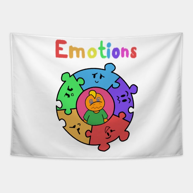 Kazzy's Emotions Shirt 02 Tapestry by KendraHowland.Art.Scroll