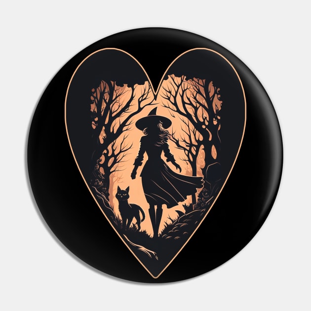 Every Witch Loves Their Cat Pin by Hiraeth Tees