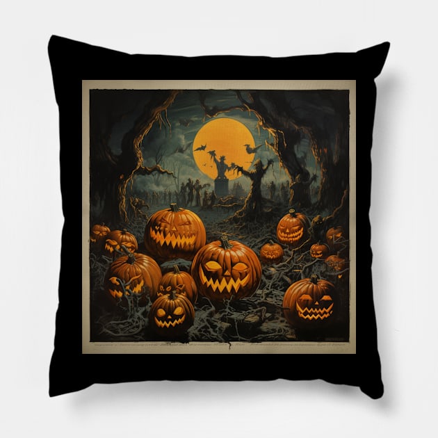 When Jack O Lanterns seek revenge Pillow by Love of animals