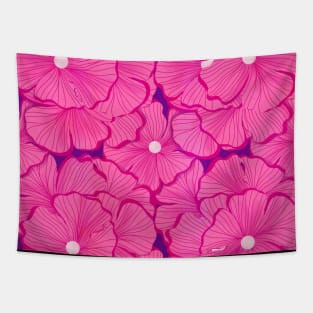 Pink Ruffle Flowers Tapestry