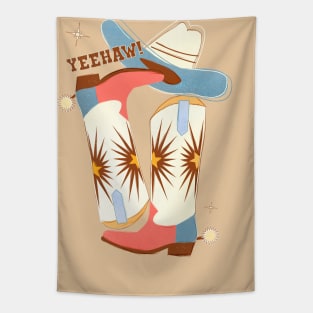 Yeehaw! Cowboy Boots Tapestry