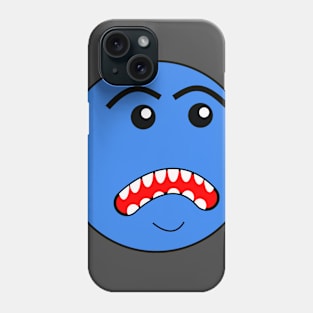 Mr Angry Blue Ball Phone Case