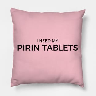 Pirin Tabletds | The Birdcage | Black Print Pillow